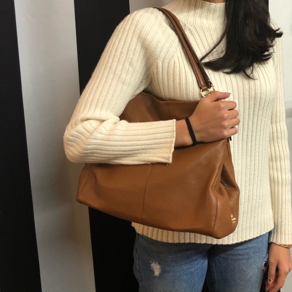 Coach Tan Pebbled Leather Phoebe Bag - Picture 16 of 16